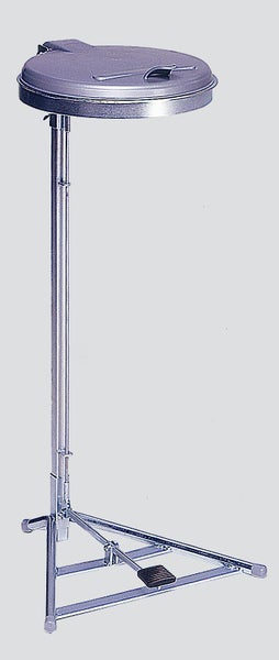 PROREGAL Robuster Müllsackständer Mit Fußpedal 120 Liter HxBxT 100 x 49 x 49 cm Stahl Verzinkt Silber