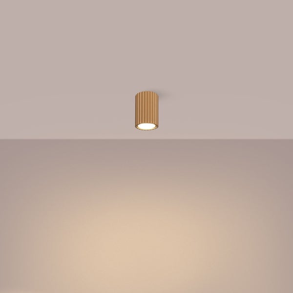 Zylinderförmige Deckenleuchte mit geriffelter Oberfläche