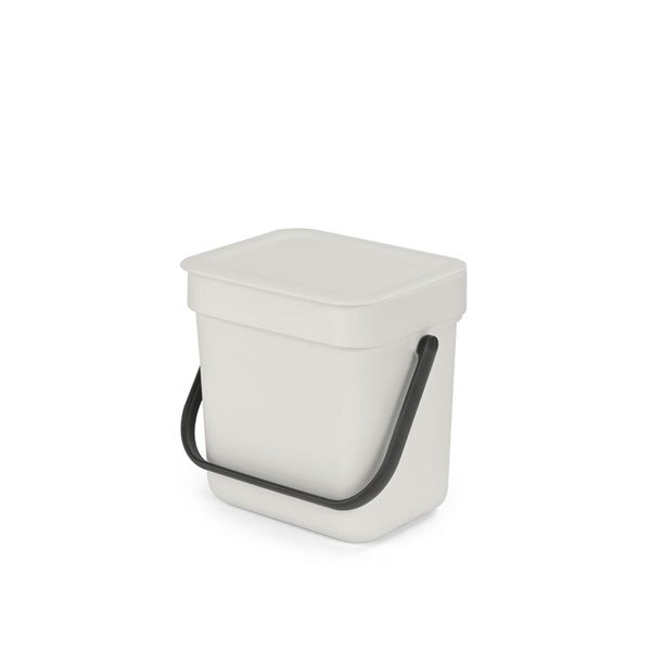 Brabantia Abfallsammler Mit Stay Open Deckel 3 Liter HxBxT 17,4 x 18,8 x 13,9 cm Kunststoff Hellgrau