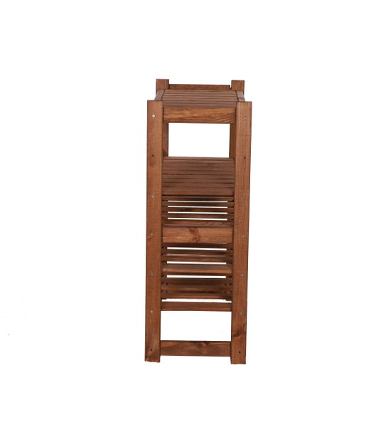 PROREGAL Weinregal SPREEWALD HxBxT 86x70x33cm 18 Flaschen auf 3 Ebenen + 2 Ablagen Massives Kiefernholz Braun geölt