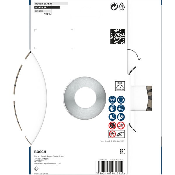 Holzplättchen Größe 10 in einer transparenten Verpackung von Bosch