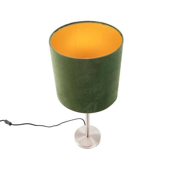 Tischleuchte mit Lampenschirm und Metallfuß