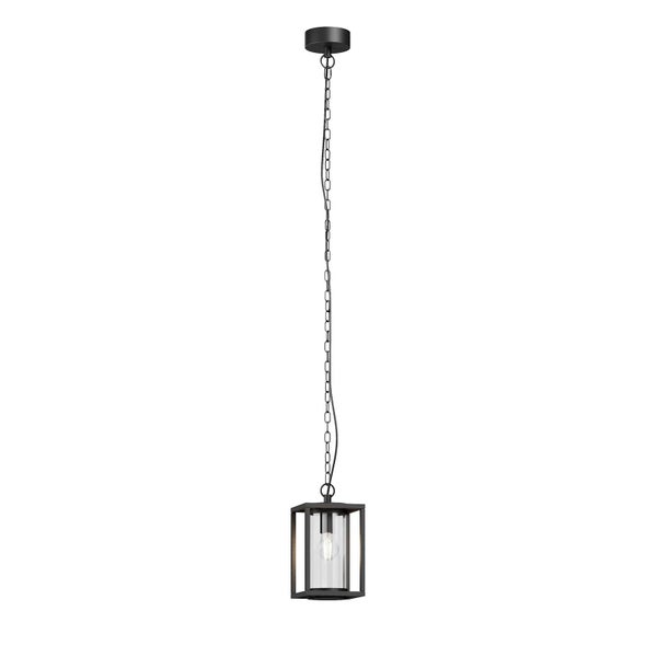 Lucande Außenleuchte Ferda (spritzwassergeschützt (Modern) in Schwarz aus Aluminium (1 flammig, E27) - Pendelleuchte außen