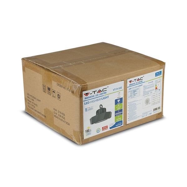 Verpackungskarton einer V-TAC LED Hallenleuchte