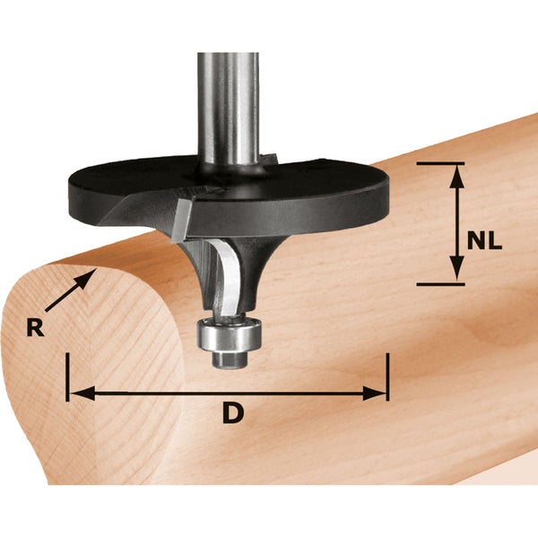 Festool Abrundfräser HW Schaft 12 mm HW R16/D64/26 S12 - 492710