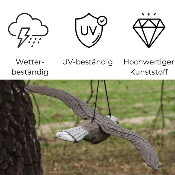 Taubenabwehr Vogelabwehr Falke fliegend Attrappe Taubenschreck Vogelschreck Vogelabwehr Vogelscheuche Tauben vertreiben