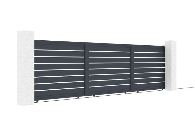 Schiebetor aus aluminium 6m VOGEL H.160cm grau