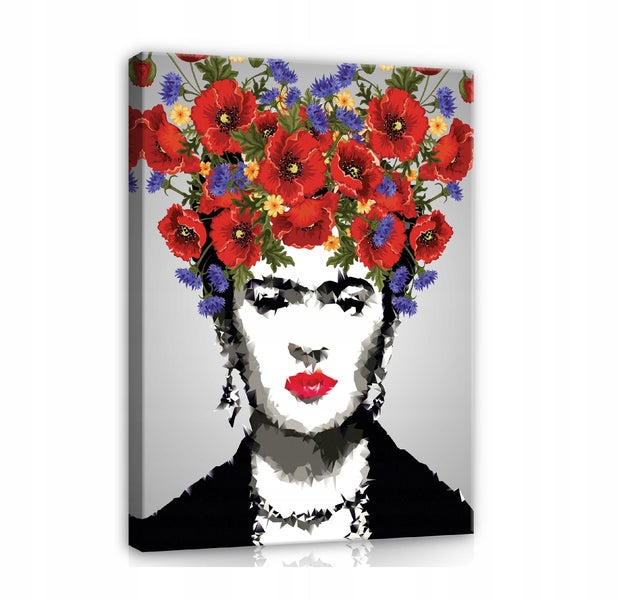 Leinwandbild Abstrakt Frau Frida Kahlo Modern Bilder Wohnzimmer 100X70 cm