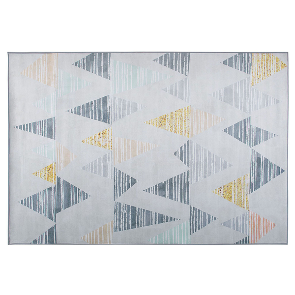 Teppich grau-gelb Dreieck-Motiv 160 x 230 cm YAYLA