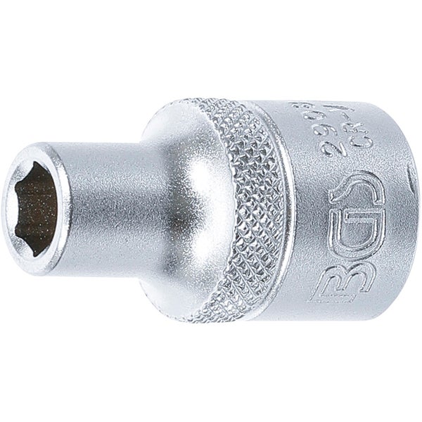 BGS Steckschlüssel-Einsatz Sechskant Antrieb Innenvierkant 12,5 mm (1/2) SW 8 mm - 2908