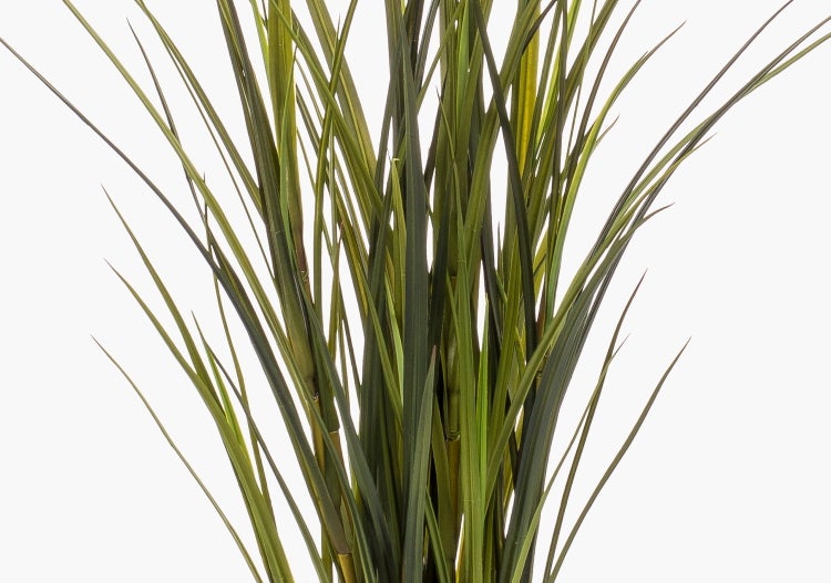 Künstliche Graspflanze mit grünen Halmen zur Dekoration.