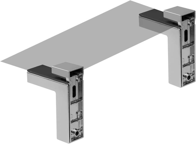 Wandhalterung fuer Glasregalboden mit L Form Design aus Metall fuer eine stabile Montage an der Wand