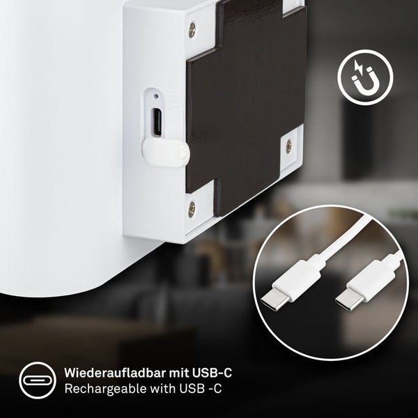 LED Wandleuchte Wandlampe ohne Stromanschluss Bewegungsmelder Akku ohne Bohren