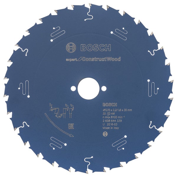 Bosch Kreissägeblatt Expert for Construct Wood für Handkreissägen 235 x 30 x 2,2 mm 30 - 2608644339