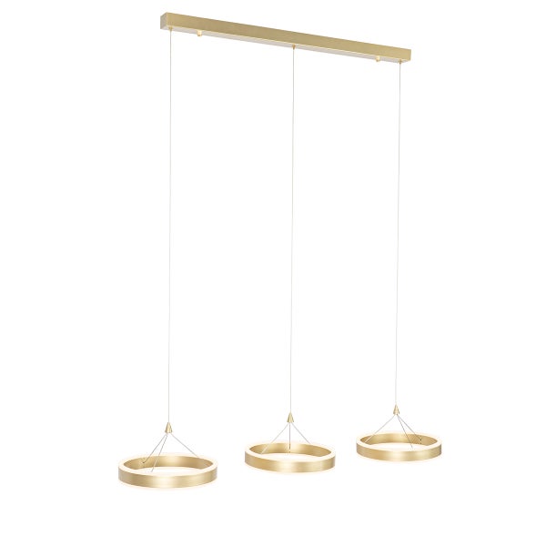 Hängeleuchte mit drei runden Lampenschirmen