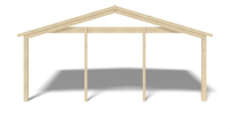Überdachung für Veranden, Terrassen und Gartenhäuschen - 6x3m
