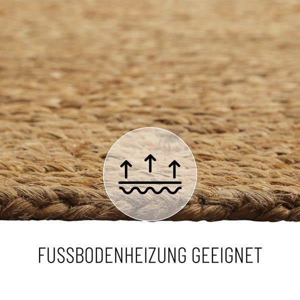 Collins Jute-Teppich – schwer, klar, handgewebt 160x230 cm