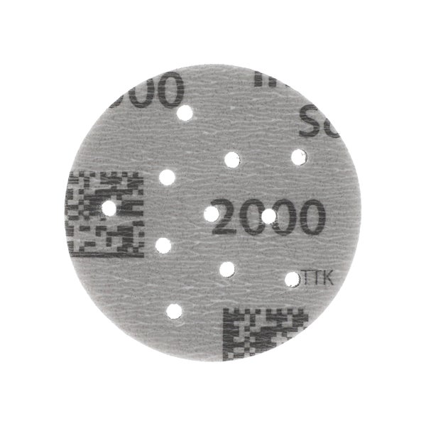 Mirka Iridium Soft Schleifscheiben Ø 77 mm / Korn P2000 / Klett Multifit / 20 Stück / schaumbasiertes Schleifmittel für präzises Trockenschleifen, Klarlackschliff, Finish