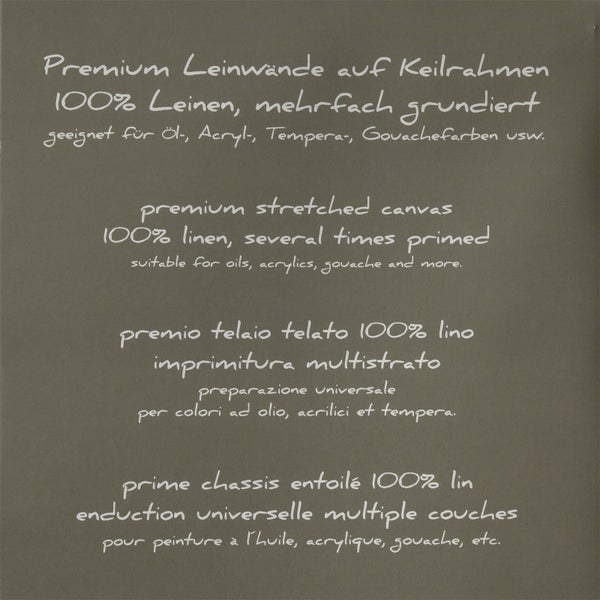 Leinwand  Leinen 2er Set 70x70 cm (LxB) 430 gsm, dreifach grundiert, malfertig bespannt weiß