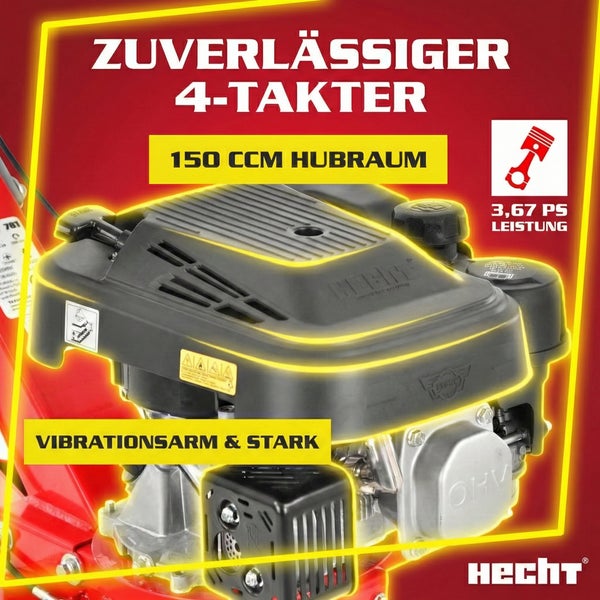 Hecht Viertaktmotor mit 150 ccm Hubraum und 3,67 PS Leistung