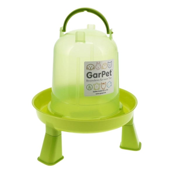 Geflügeltränke mit Standfüßen Hühnertränke Stand Füßen Wassertränke automatisch Stülptränke Hühner Tränke grün 1,5 L