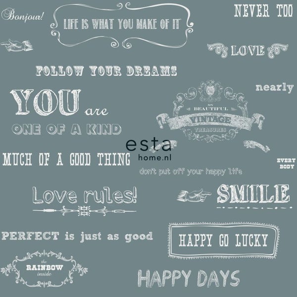 Tapete mit positiven Zitaten und Schriftzügen