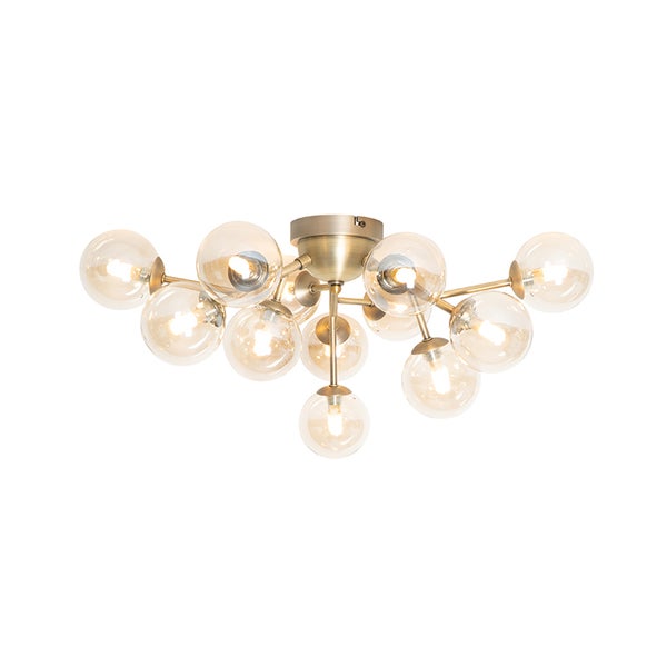 Deckenleuchte mit kugelförmigen Lampenschirmen