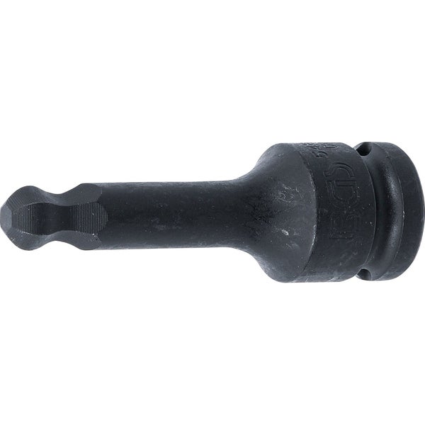 BGS Kraft-Bit-Einsatz Länge 75 mm Antrieb Innenvierkant 12,5 mm (1/2) Innensechskant mit Kugelkopf 10 mm - 5488-10