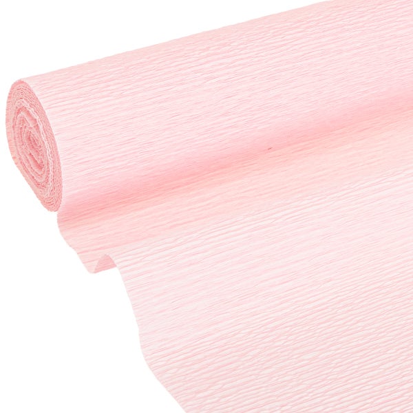 Rolle hellrosa Krepppapier für Bastelarbeiten.