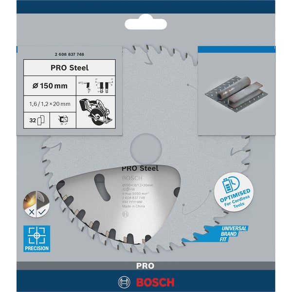 Bosch Pro Steel Kreissägeblatt, 150 Millimeter Durchmesser