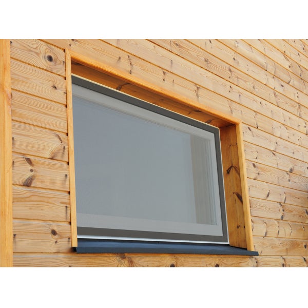 ECD Germany 2er Pack Fliegengitter mit Rahmen aus Aluminium - 80 x 100 cm - Grau - wetterfestes Moskitonetz aus Fiberglasgewebe für Fenster - Insektenschutz Fliegenschutz Mückengitter Mückenschutz