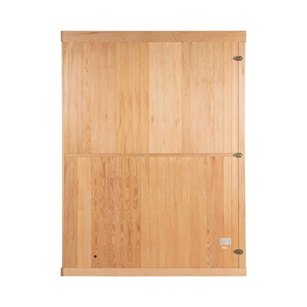 Home Deluxe - Traditionelle Sauna - SKYLINE XL - 150 x 150 x 200 cm - für 2 - 3 Personen, Hemlocktanne, inkl. Saunaofen, Saunazubehör I Dampfsauna Aufgusssauna Finnische Sauna Bio Sauna