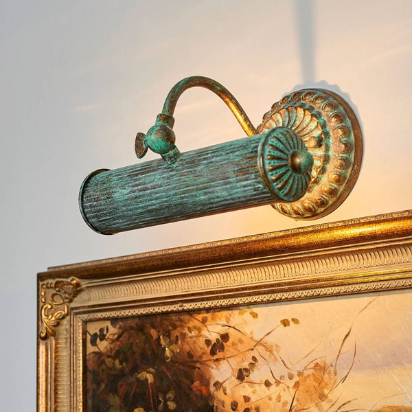 Lindby Wandleuchte, Wandlampe Innen Beno (Retro Vintage Antik) in Bronze aus Metall (1 flammig E14) - Bilderleuchte Wandstrahler Wandbeleuchtung Schlafzimmer / Wohnzimmer Wohnzimmerleuchte
