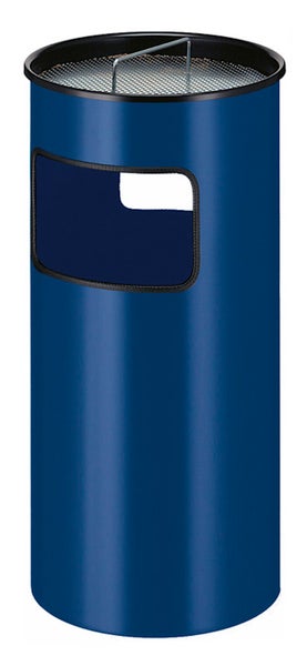 PROREGAL Runder Feuerfester Kombiascher Inkl. Löschsand & Sieb 50 Liter HxØ 69 x 32 cm Inneneimer Aus Metal Blau