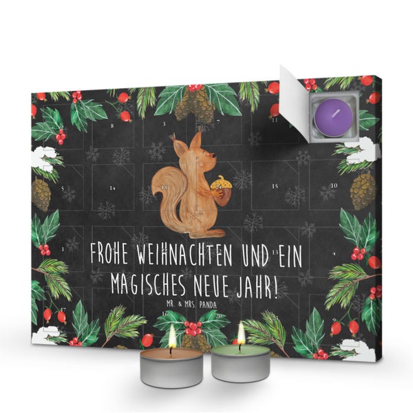 Mr. & Mrs. Panda Duftkerzen Adventskalender Eichhörnchen Weihnachten - Schwarz