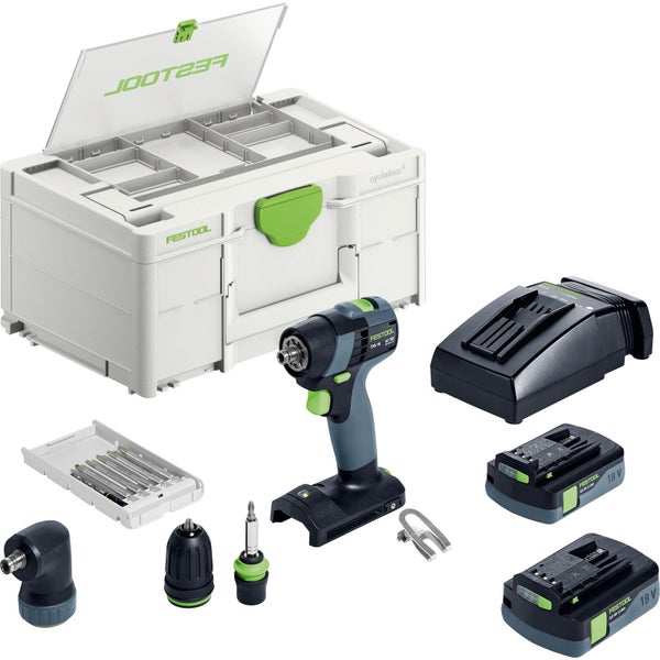 Festool Akku-Bohrschrauber Set mit Systainer, Ladegerät und Zubehör
