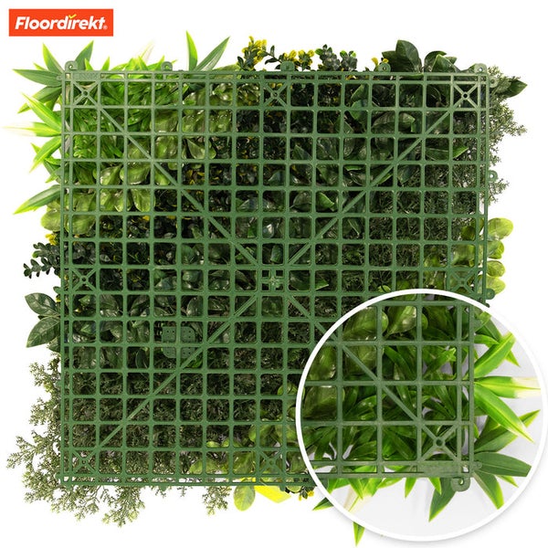 FLOORDIREKT Pflanzenwand - Multielements - Kunstpflanzenwand zur Dekoration - 50 x 50 cm