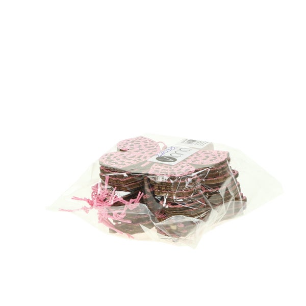 VIANA Logo, Schmetterlinge aus Holz zur Dekoration in einer Kunststoffverpackung.