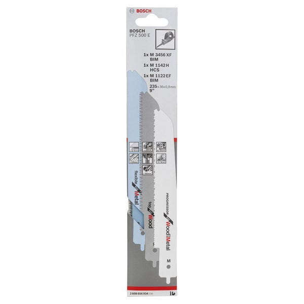 Bosch Stichsägeblatt-Set für Bosch-Multisäge 3tlg. für PFZ 500 E - 2608656934