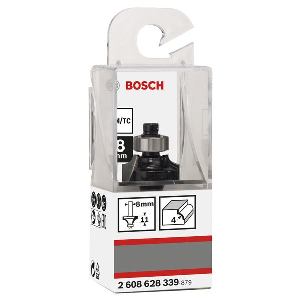 Bosch Abrundfräser 8 mm, R1 4 mm, L 12,7 mm, G 53 mm - 2608628339