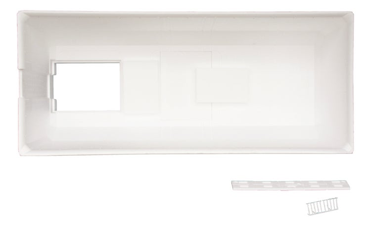 Calmwaters® Wannenträger 170 x 75 cm Original, Passend für Rechteck-Badewanne 170x75 cm, Styroporträger, Schall- und wärmedämmend, Direkt verfliesbar, Badewannenträger in Weiß, 03AX2432