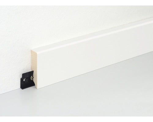 Sockelleiste Weiss RAL9016 foliert lackiert SF253L 16x58x2500 mm
