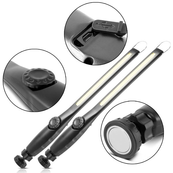 2 x LED Arbeitsleuchte AL-300 ST mit integriertem Akku, USB-Anschluss