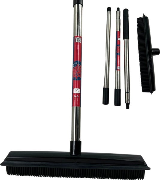 Gummibesen mit Teleskopstiel und Bürstenkopf