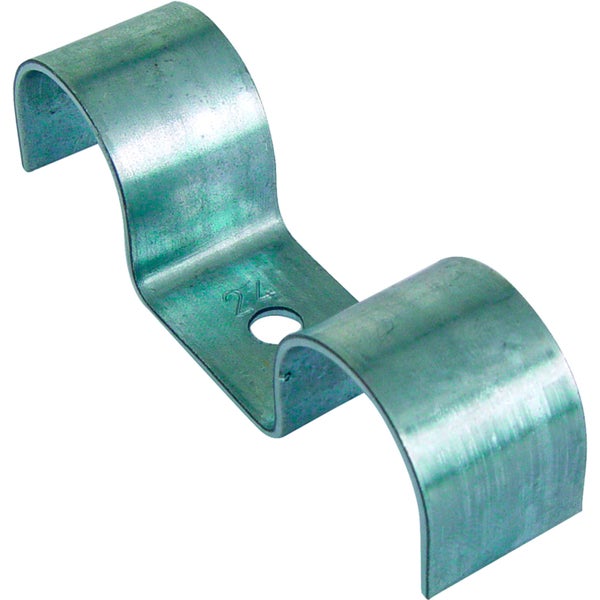 Rohrschelle aus Metall mit zwei Befestigungspunkten