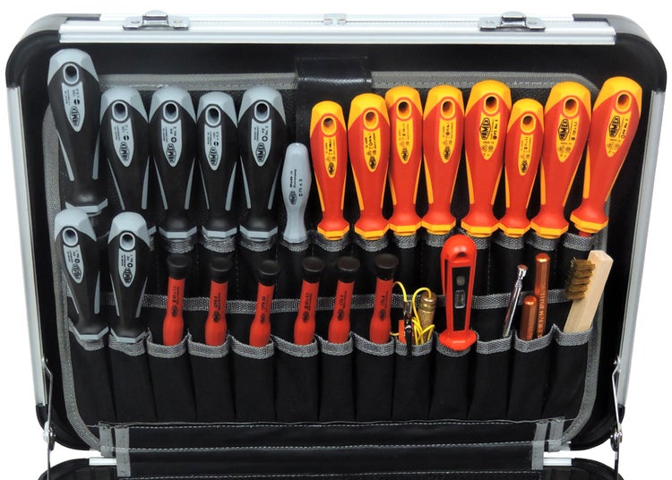 FAMEX 418-88 Werkzeugkoffer PRO bestückt mit Werkzeug 128-tlg.
