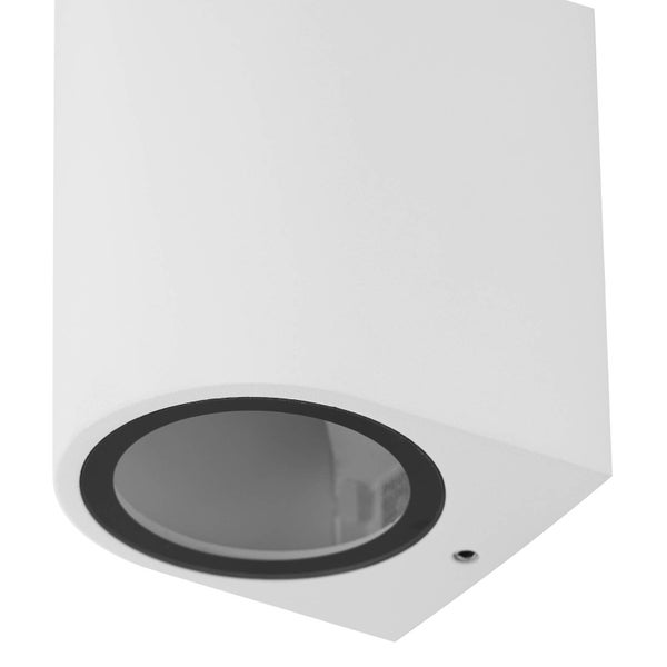 PRIOS Wandleuchte außen Tetje (Modern) in Weiß aus Aluminium (1 flammig, GU10) - Außenwandleuchten Wandlampe Led Außenlampe Outdoor für Außenwand/Hauswand Haus Terrasse & Balkon