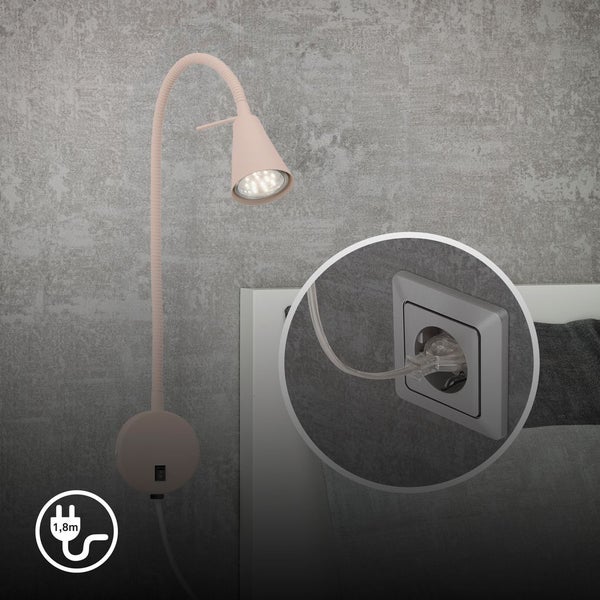 LED Wandleuchte innen LED Wandlampe Bettleuchte Leselampe Schwenkbar