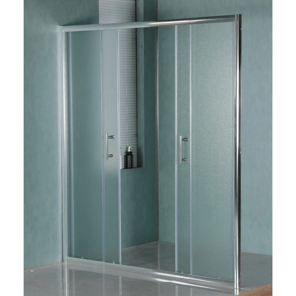 Duschkabine mit Schiebetür und satiniertem Glas