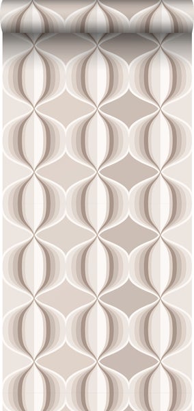 Sanders und Sanders Tapete grafisches Muster Beige - 53 cm x 10.05 m - 935229